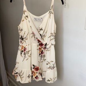 White floral romper